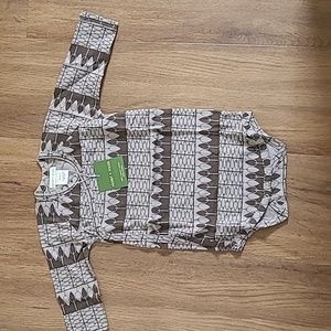 New! Violet + Moss Organics LS kimono onesie 18-24m